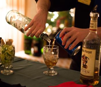 Bartender pouring a drink